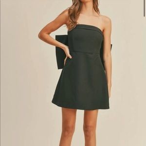 REVOLVE Black Strapless Mini Dress